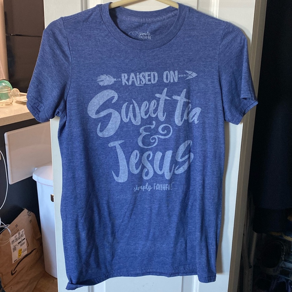 Simply Faithful tee “raised on sweet tea”